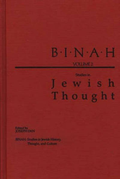 Cover for Joseph Dan · Binah: Volume II; Studies in Jewish Thought (Hardcover Book) (1989)