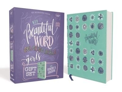 Cover for Zondervan Zondervan · NIV, Beautiful Word Coloring Bible for Girls Pencil / Sticker Gift Set, Updated, Leathersoft over Board, Teal, Comfort Print: 600+ Verses to Color - Beautiful Word (Hardcover Book) (2020)