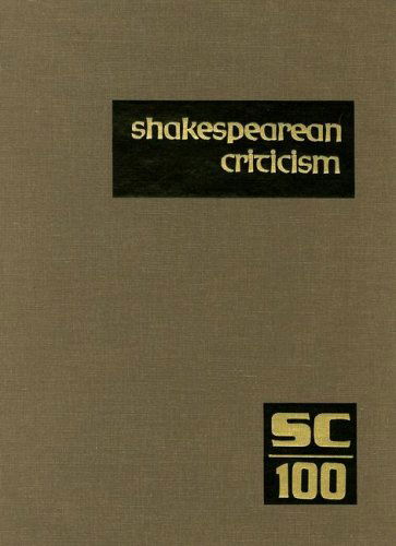 Cover for Michelle Lee · Shakespearean Criticism: Excerpts from the Criticism of William Shakespeare's Plays &amp; Poetry, from the First Published Appraisals to Current Evaluations (Shakespearean Criticism (Gale Res)) (Hardcover Book) (2006)