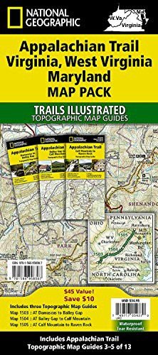 Cover for National Geographic Maps · Appalachian Trail: Virginia, West Virginia, Maryland [map Pack Bundle] (Landkarten) [2020th edition] (2022)