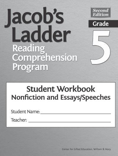 Cover for Clg Of William And Mary / Ctr Gift Ed · Jacob's Ladder Reading Comprehension Program: Grade 5, Student Workbooks, Nonfiction and Essays / Speeches (Set of 5) (Paperback Book) (2022)