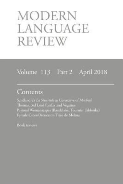 Modern Language Review (113 - D F Connon - Bøker - Modern Humanities Research Association - 9781781887387 - 2. april 2018