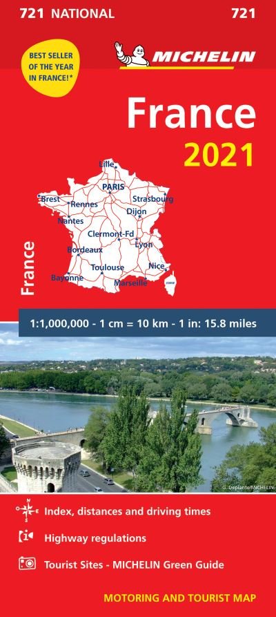 Cover for Michelin · France 2021 - Michelin National Map 721: Maps (Map) (2021)