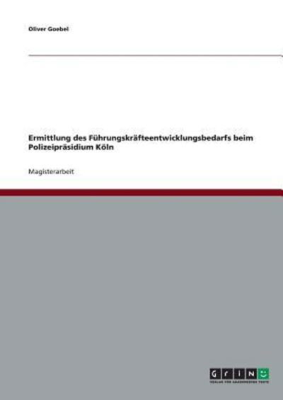 Cover for Goebel · Ermittlung des Führungskräfteent (Bok) [German edition] (2013)