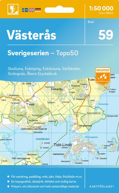 Cover for Vasteras - Sverigeserien Topo50 (Map) (2025)