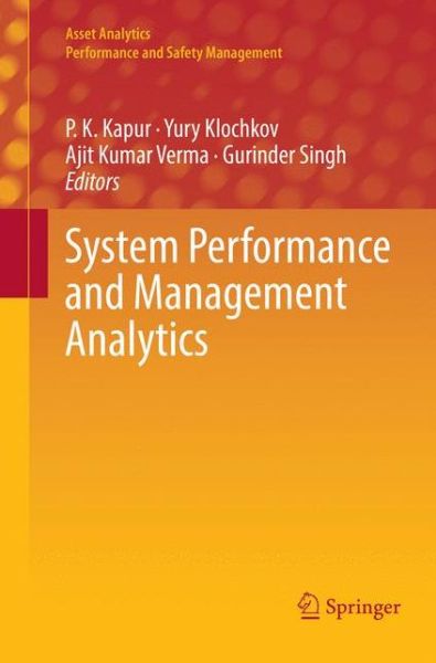 Cover for System Performance and Management Analytics - Asset Analytics (Paperback Book) [Softcover Reprint of the Original 1st 2019 edition] (2018)