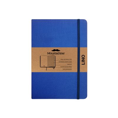 Cover for Moustachine · Moustachine Classic Linen Large Indigo Blue Squared Hardcover (Book) (2024)