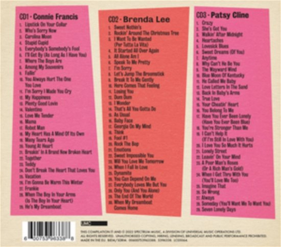 Cover for Dreamboats &amp; Petticoats · Presents Connie Francis / Brenda Lee / Patsy Cline (CD) (2022)
