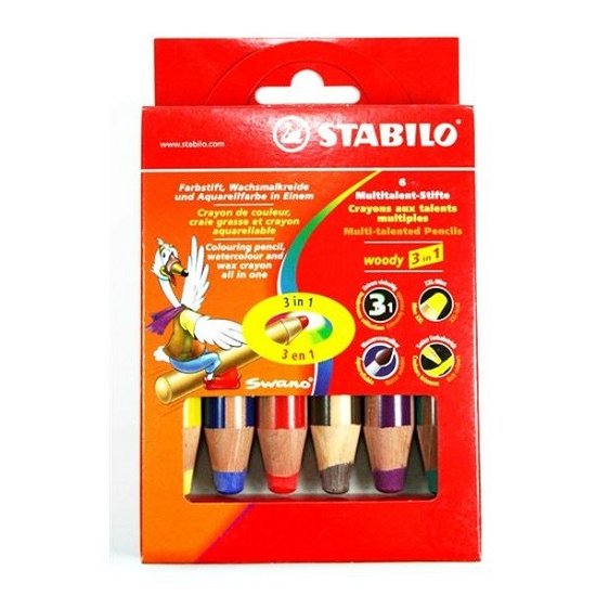 Cover for Stabilo · Potloden Stabilo Woody 3-in-1 6 Stu (Toys)