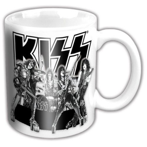 KISS Boxed Standard Mug: Graphite Band (German Market) - Kiss - Gadżety - Epic Rights - 5055295338388 - 17 października 2014