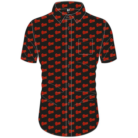 Cover for David Bowie · David Bowie Unisex Casual Shirt: Logo Pattern (All Over Print) (Klær) [size XXL] [Black - Unisex edition]