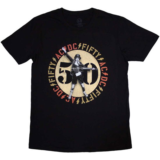 AC/DC Unisex T-Shirt: Gold Emblem - AC/DC - Produtos -  - 5056737235388 - 