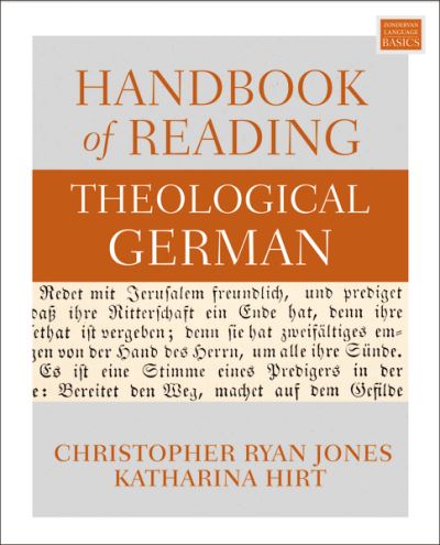 Cover for Christopher Ryan Jones · Handbook of Reading Theological German (Taschenbuch) (2021)