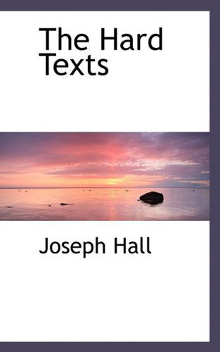 Cover for Joseph Hall · The Hard Texts (Hardcover Book) (2009)