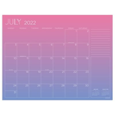 Cover for TF Publishing · Cal 2023- Academic Year July 2022 - June 2023 Gradient Mood Large Desk Pad Monthly Blotter (Calendar) (2022)
