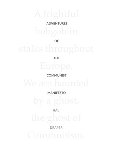 Cover for Hal Draper · The Adventures of The Communist Manifesto (Taschenbuch) (2019)