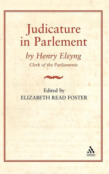 Cover for Elsyng · Judicature in Parlement (Hardcover Book) (2003)