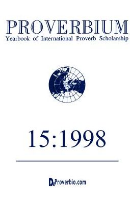 Cover for Wolfgang Mieder · Proverbium: Yearbook of International Proverb Scholarship (Paperback Book) (1998)