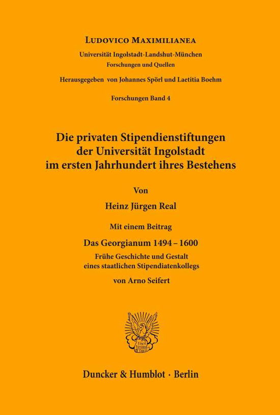 Cover for Real · Die privaten Stipendienstiftungen (Book) (1972)