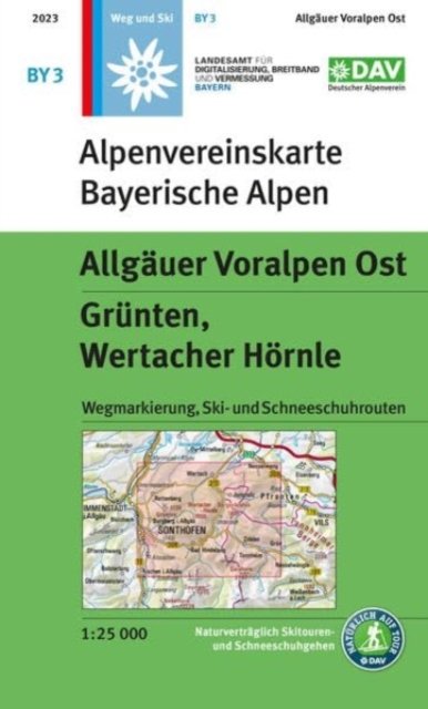 Algauer Voralpen Ost walk+ski Grunten, Wertacher Hornle - Alpenvereinskarte Bayerische Alpen (Kartor)