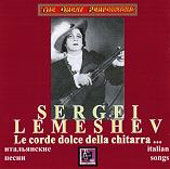 Cover for Sergei Lemeshev · Le Corde Dolce Della Chitarra - Italia (CD)