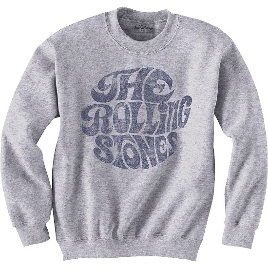 Cover for The Rolling Stones · The Rolling Stones Unisex Sweatshirt: Vintage 70s Logo (CLOTHES) [size XS] [Grey - Unisex edition]