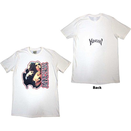Maneskin Unisex T-Shirt: Fisheye Faces (Back Print & Ex-Tour) - Måneskin - Merchandise -  - 5056737238389 - 