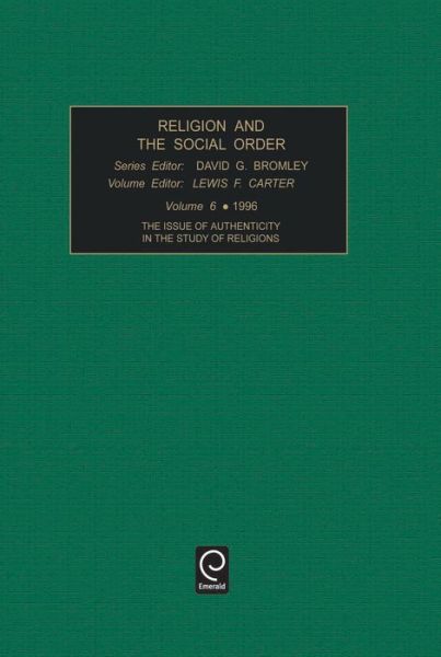 Cover for Religion and the social order - Religion and the Social Order (Hardcover Book) (1996)