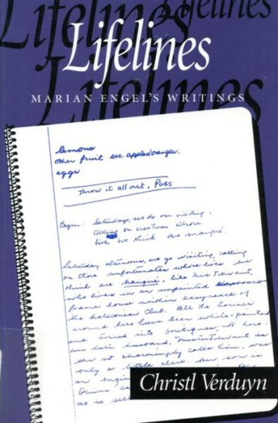 Cover for Christl Verduyn · Lifelines: Marian Engel's Writings (Paperback Book) (1995)