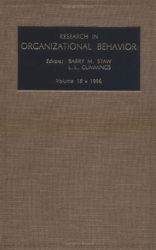 Cover for Barry M. Staw · Research in Organizational Behaviour - Research in Organizational Behavior (Hardcover Book) (1999)