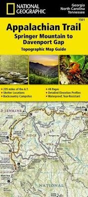 Cover for National Geographic Maps · Appalachian Trail, Springer Mountain To Davenport Gap, Georgia, North Carolina, Tennessee: Trails Illustrated (Kort) [2022nd edition] (2015)
