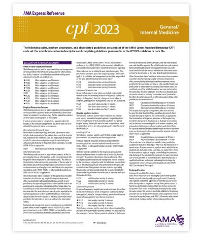 Cover for American Medical Association · CPT 2023 Express Reference Coding Card (Book) (2022)