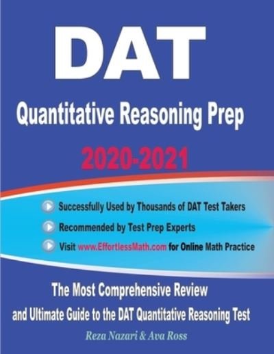 Cover for Ava Ross · DAT Quantitative Reasoning Prep 2020-2021 (Paperback Book) (2020)