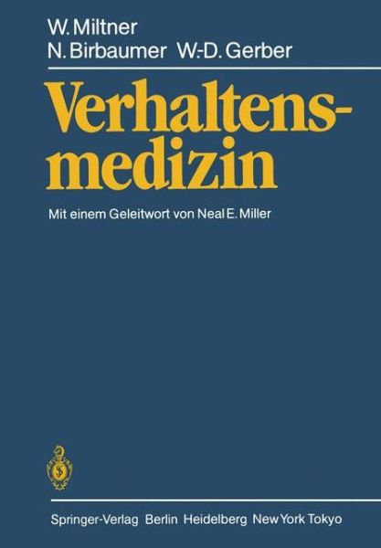 Cover for Wolfgang Miltner · Verhaltensmedizin (Paperback Book) [German edition] (1986)