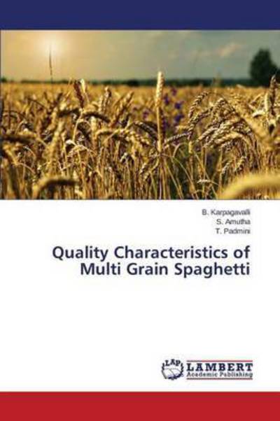 Cover for Karpagavalli · Quality Characteristics of (Book) (2015)