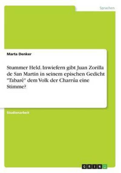 Cover for Denker · Stummer Held. Inwiefern gibt Jua (Book) (2016)