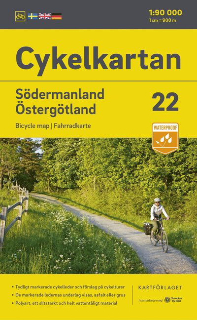 Cykelkartan Blad 22 Södermanland / Östergötland 2023-2025 -  - Inne - Kartförlaget - 9789189427389 - 11 kwietnia 2023