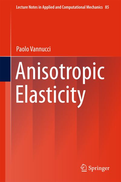 Cover for Vannucci · Anisotropic Elasticity (Book) [1st ed. 2018 edition] (2017)
