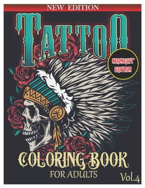 Cover for Benmore Book · Tattoo Midnight Edition Coloring Book for Adults (Paperback Book) (2021)