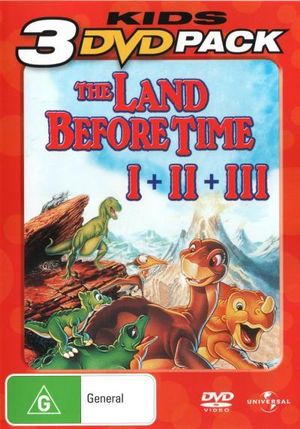 Cover for The Land Before Time I + II + III (Kids 3 DVD Pack) (DVD) (2007)