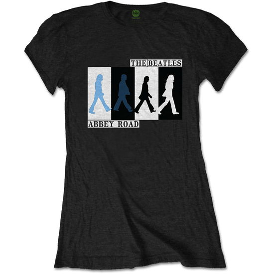 Cover for The Beatles · The Beatles Ladies T-Shirt: Abbey Road Colours Crossing (Black) (T-shirt) [size M] [Black - Ladies edition] (2019)