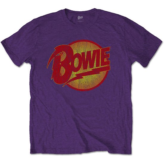 Cover for David Bowie · David Bowie Unisex T-Shirt: Vintage Diamond Dogs Logo (T-shirt) [size XL] [Purple - Unisex edition]