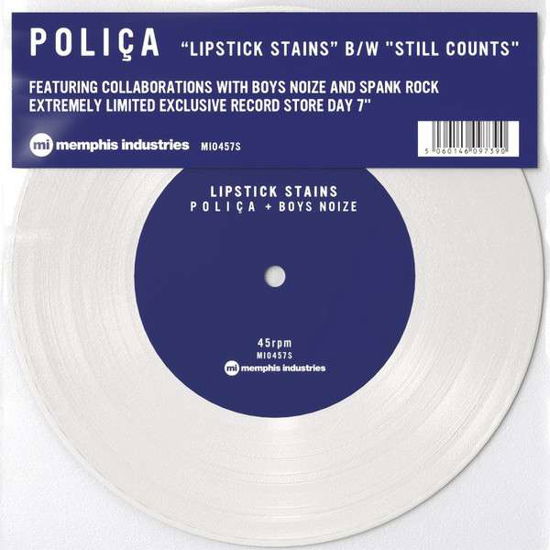 Lipstick Stains / Still Counts Aa - Polica - Musikk - MEMPHIS INDUSTRIES - 5060146097390 - 22. april 2017