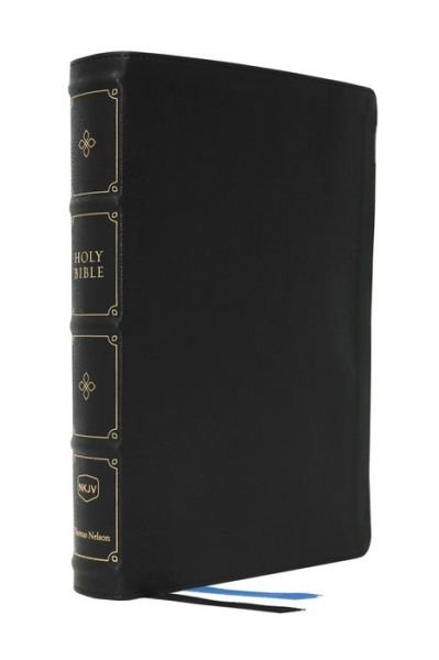 Cover for Thomas Nelson · NKJV, Large Print Thinline Reference Bible, Blue Letter, Maclaren Series, Leathersoft, Black, Comfort Print: Holy Bible, New King James Version (Skinnbok) (2023)