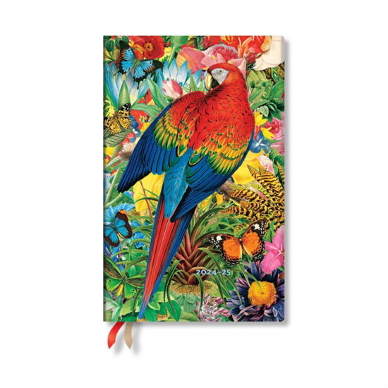 Cover for Paperblanks · Tropical Garden (Nature Montages) Mini 12-month Day-at-a-time Hardback Dayplanner 2025 (Elastic Band Closure) - Nature Montages (Hardcover Book) (2024)