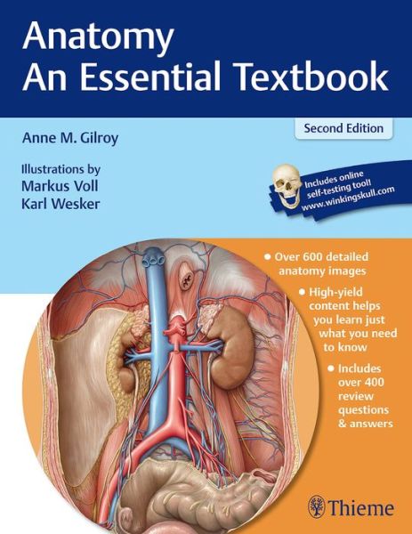 Cover for Anne M Gilroy · Anatomy - An Essential Textbook - Thieme Illustrated Reviews (Paperback Book) [2 New edition] (2017)