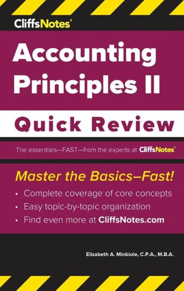 Cover for Elizabeth A. Minbiole · CliffsNotes Accounting Principles II (Book) (2023)