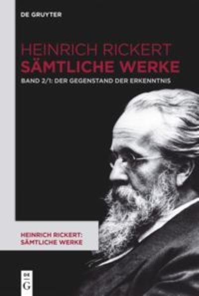 Cover for Rickert · Der Gegenstand der Erkenntnis (Book) (2018)