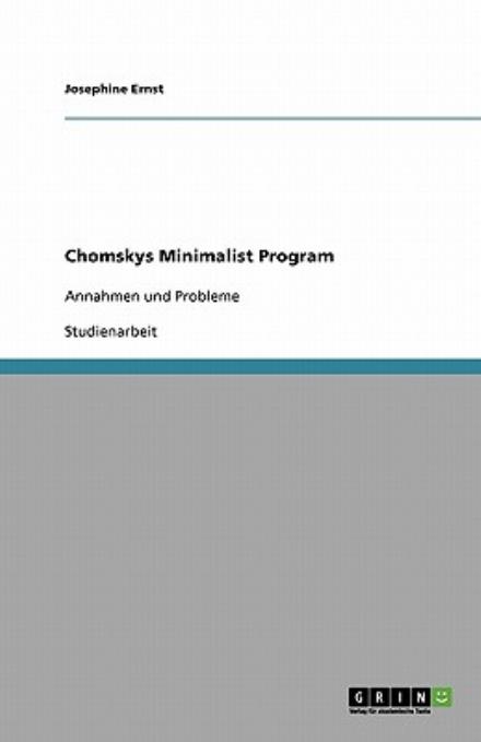 Cover for Ernst · Chomskys Minimalist Program (Book) [German edition] (2009)