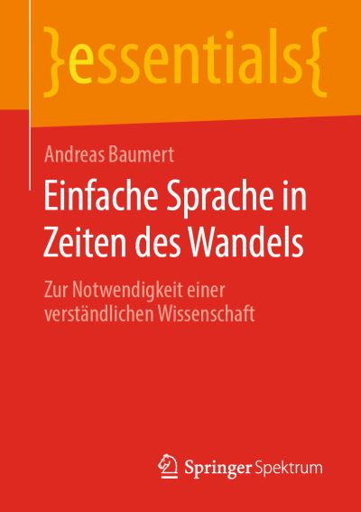 Cover for Baumert · Einfache Sprache in Zeiten des Wandels (Book) (2019)